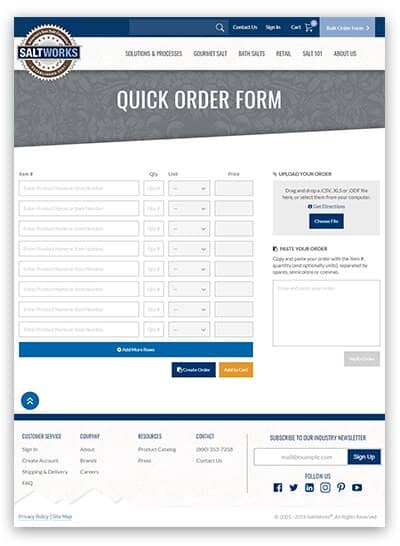 saltworks quick order form
