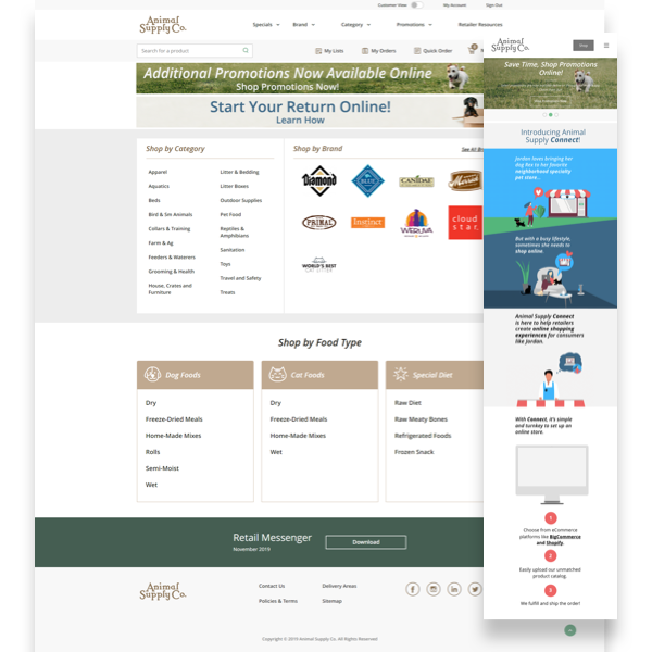 Animal supply homepage image