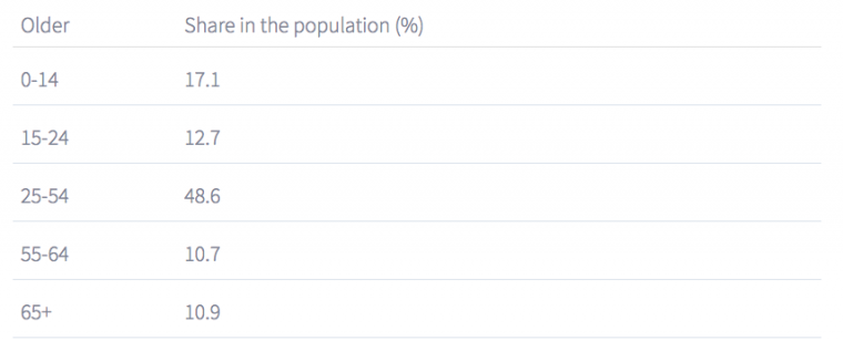 china age distribution ecommerce