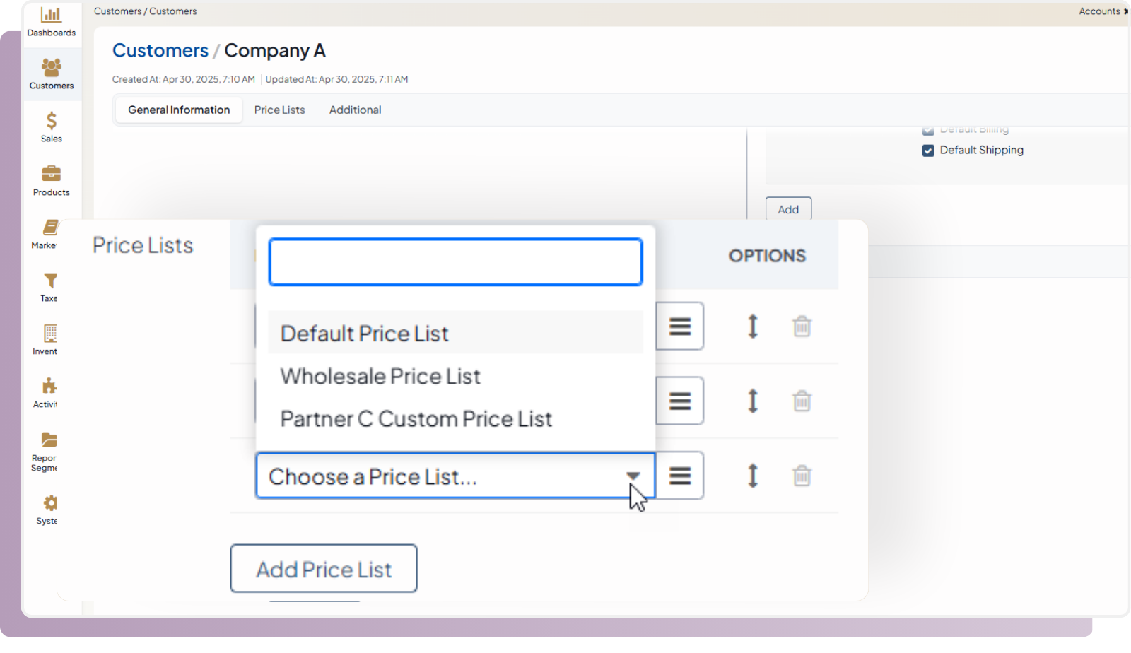 pricing configuration in orocommerce