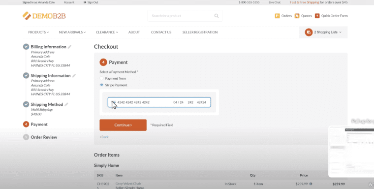 Checkout with Stripe in OroCommerce
