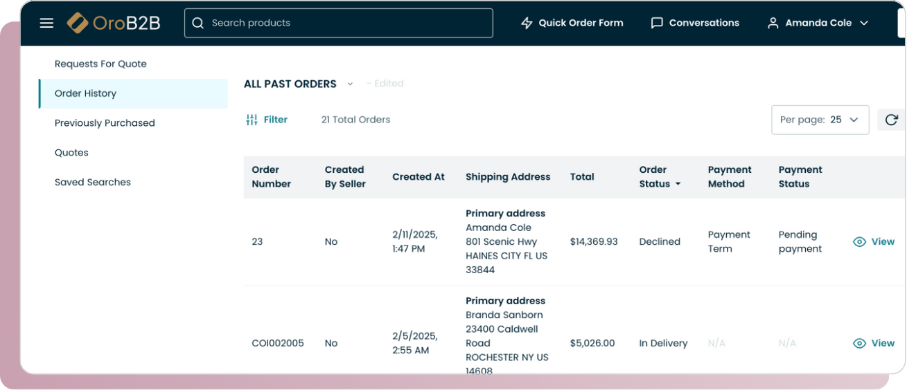 order management improvements