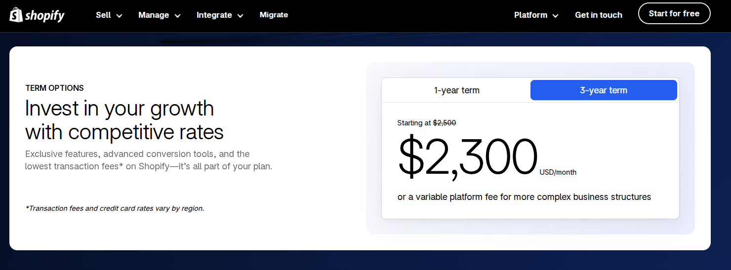 Shopify Pricing 1