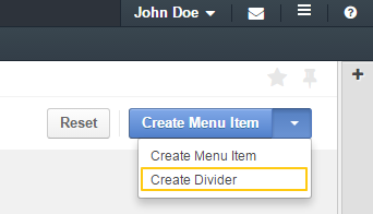Add a menu divider
