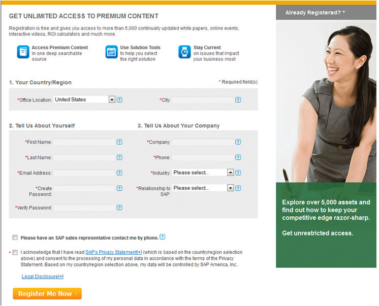 PPC landing page a/b test