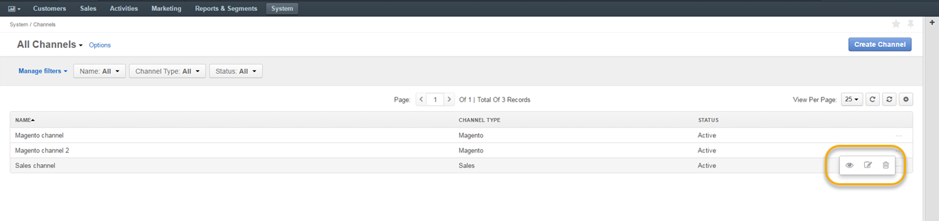 Manage channels