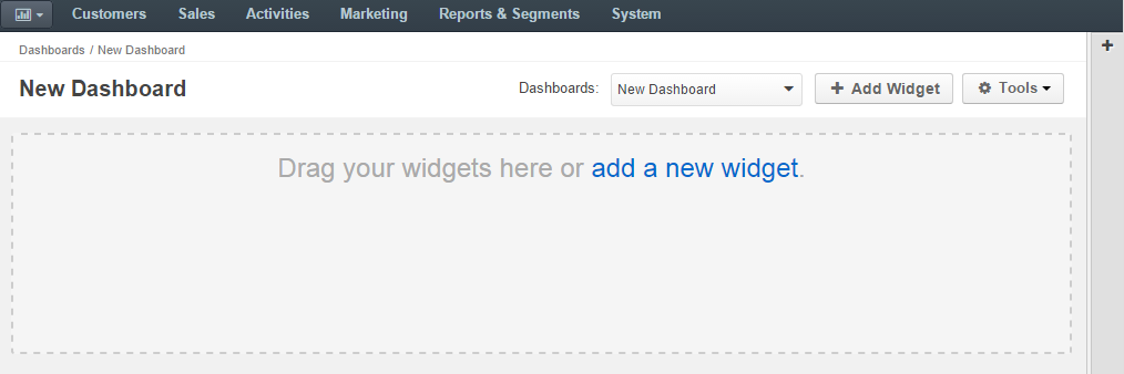 New dashboard