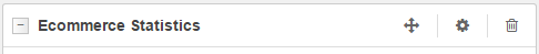 Use the tools in the header to manage widgets