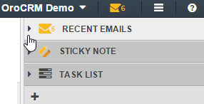 See the widget content by clicking the icon on a minimized bar