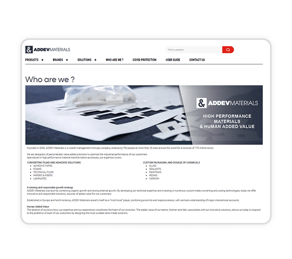 ADDEV Materials b2b ecommerce